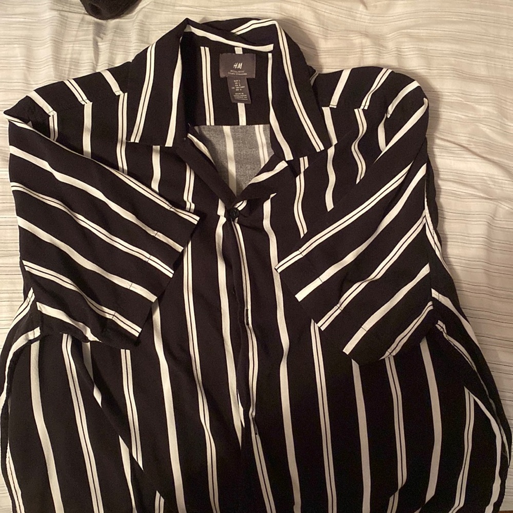 H&M Mens Striped Polo